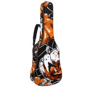 Borsa per chitarra di dimensioni standard, 40 41 42 pollici custodia per chitarra elettrica basso classico, Halloween occhi carini senza cuciture mostri modello, Multicolore 03, 42.9x16.9x4.7 in,