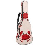Borsa per chitarra di dimensioni standard, 40 41 42 pollici custodia per chitarra elettrica basso classico, coniglio carino con sfondo fragola ciambella cuori, Multicolore 02, 42.9x16.9x4.7 in, Zaino