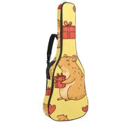 Borsa per chitarra di dimensioni standard, 40 41 42 pollici, custodia per chitarra elettrica, basso elettrico, chitarra classica, cappello da cowboy, cactus e ferri di cavallo, sfondo rosa,