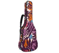Borsa per chitarra elettrica con cerniera, impermeabile, morbida, per basso, acustica e classica folk, con foglie di palma tropicale