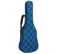 Borsa per chitarra elettrica con cerniera, impermeabile, morbida, per basso, acustica e classica, in twill ciano