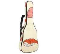 Borsa per chitarra elettrica impermeabile con cerniera morbida zaino per chitarra acustica e classica folk, borsa per sushi giapponese