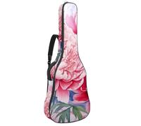 Borsa per chitarra estetica con motivo albero della vita con fasi lunari e farfalle colorate, borsa imbottita per chitarra acustica, zaino con tracolla regolabile tasche, Multicolore 10.,