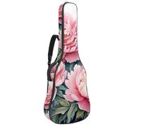 Borsa per chitarra estetica con motivo albero della vita con fasi lunari e farfalle colorate, borsa imbottita per chitarra acustica, zaino con tracolla regolabile tasche, Multicolore 09, 42.9x16.9x4.7