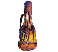 Borsa per chitarra, impermeabile, con cerniera, morbida, per chitarra, basso, acustica e classica, per chitarra elettrica, con sette cavalli