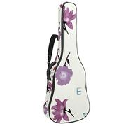 Borsa per chitarra, impermeabile, con cerniera, morbida, per chitarra elettrica, bassi, acustici e classici, pochissimi fiori con lettere