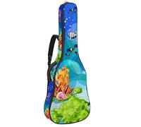 Borsa per chitarra, impermeabile, con cerniera, morbida, per chitarra elettrica, bassi, acustici e classici, per pesci balena, meduse, granchio