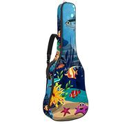 Borsa per chitarra, impermeabile, con cerniera, morbida, per chitarra elettrica, basso, acustica e classica, la bellezza della vita marina