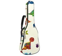 Borsa per chitarra, impermeabile, con cerniera, morbida, per chitarra elettrica, basso, acustica e classica, per scuola materna, dinosauro