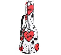Borsa per chitarra, impermeabile, con cerniera morbida, per chitarra elettrica, basso, acustica e classica, torre romantica a Parigi