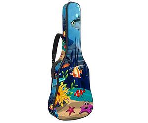 Borsa per chitarra, impermeabile, con cerniera, morbida, per chitarra elettrica, basso, acustica e classica, la bellezza della vita marina