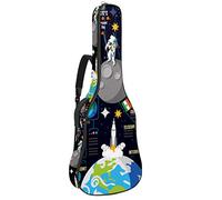Borsa per chitarra impermeabile con cerniera morbida zaino per chitarra, basso acustico e classico folk chitarra elettrica spaziale 3D Galaxy New Horizons Universe