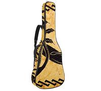 Borsa per chitarra impermeabile con cerniera morbida zaino per chitarra, basso acustico e classico folk chitarra elettrica borsa vintage vecchio Ercole caccia serpente