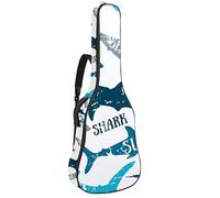 Borsa per chitarra impermeabile con cerniera morbida zaino per chitarra, basso acustico e classico folk chitarra elettrica Beach Shark