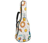 Borsa per chitarra impermeabile con cerniera morbida zaino per chitarra, basso acustico e classico folk chitarra elettrica Songkran Thai Pistole ad acqua ombrello nuotare anello sandali