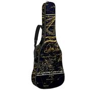 Borsa per chitarra impermeabile con cerniera morbida zaino per chitarra, basso acustico e classico folk chitarra elettrica costellazione mappa zodiacale segno cielo