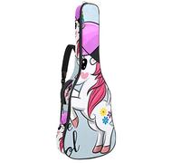 Borsa per chitarra impermeabile con cerniera morbida zaino per chitarra, basso acustico e classico folk chitarra elettrica borsa divertente unicorno ragazza Be Cool