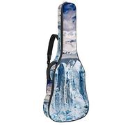 Borsa per chitarra impermeabile con cerniera morbida zaino per chitarra, basso acustico e classico folk chitarra elettrica vista aerea di Icebergs neve montagna