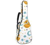 Borsa per chitarra impermeabile con cerniera morbida zaino per chitarra, basso acustico e classico folk chitarra elettrica crollo volpi blu luna nuvola stelle