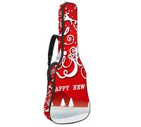 Borsa per chitarra impermeabile con cerniera morbida zaino per chitarra, basso acustico e classico folk chitarra elettrica borsa Merry Christmas Beautiful