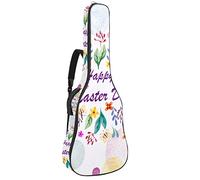 Borsa per chitarra impermeabile con cerniera morbida zaino per chitarra, basso acustico e classico folk chitarra elettrica Happy Easter Day