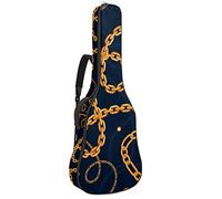 Borsa per chitarra impermeabile con cerniera morbida zaino per chitarra, basso acustico e classico folk chitarra elettrica catena colore scuro