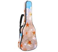 Borsa per chitarra impermeabile con cerniera morbida zaino per chitarra, basso acustico e classico folk chitarra elettrica blu cielo in pieno fiore