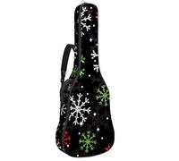 Borsa per chitarra impermeabile con cerniera morbida zaino per chitarra, basso acustico e classico folk chitarra elettrica bella fiocco di neve