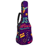 Borsa per chitarra impermeabile con cerniera morbida zaino per chitarra, basso acustico e classico folk chitarra elettrica Musica Festival strumento chitarra violino tamburo jazz