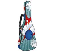 Borsa per chitarra impermeabile con cerniera morbida zaino per chitarra, basso acustico e classico folk chitarra elettrica borsa retrò bowling partito pop art design