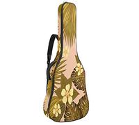 Borsa per chitarra impermeabile con cerniera morbida zaino per chitarra, basso acustico e classico folk chitarra elettrica tradizionale naturale foglie tropicali tucano floreale