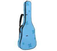 Borsa per chitarra impermeabile con cerniera morbida zaino per chitarra, basso acustico e classico folk chitarra elettrica borsa blu giapponese ninja lancio stella