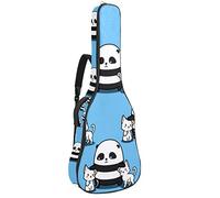 Borsa per chitarra impermeabile con cerniera morbida zaino per chitarra, basso acustico e classico folk chitarra elettrica Panda ama gatti modello