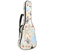 Borsa per chitarra impermeabile con cerniera morbida zaino per chitarra, basso acustico e classico folk chitarra elettrica Beach Whale Fish