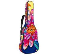 Borsa per chitarra impermeabile con cerniera morbida zaino per chitarra, basso acustico e classico folk chitarra elettrica borsa grande margherite