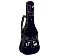Borsa per chitarra impermeabile con cerniera morbida zaino per chitarra, basso acustico e classico folk chitarra elettrica zaino Zodiaco ruota spazio