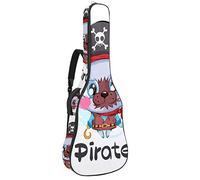 Borsa per chitarra impermeabile con cerniera morbida zaino per chitarra, basso acustico e classico folk chitarra elettrica borsa carino gatto cartone animato piccolo pirata