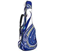 Borsa per chitarra impermeabile con cerniera morbida zaino per chitarra, basso acustico e classico folk chitarra elettrica magica bella unicorno blu rosa