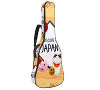 Borsa per chitarra impermeabile con cerniera morbida zaino per chitarra, basso acustico e classico folk chitarra elettrica borsa giapponese Geisha Lucky Cat Carps Fuji Mountain
