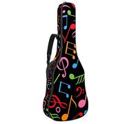 Borsa per chitarra impermeabile con cerniera morbida zaino per chitarra, basso acustico e classico folk chitarra elettrica borsa nota musicale nero colorato