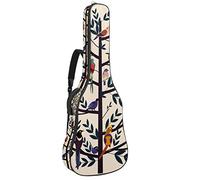 Borsa per chitarra impermeabile con cerniera morbida zaino per chitarra, basso acustico e classico folk chitarra elettrica vintage albero della vita uccelli