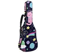 Borsa per chitarra impermeabile con cerniera morbida zaino per chitarra, basso acustico e classico folk chitarra elettrica Doodle Cats Space Planet Star Rocket modello