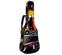 Borsa per chitarra impermeabile con cerniera morbida zaino per chitarra, basso acustico e classico folk chitarra elettrica borsa astratta partito danza ragazza musica