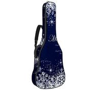 Borsa per chitarra impermeabile con cerniera morbida zaino per chitarra, basso acustico e classico folk chitarra elettrica borsa Merry Christmas