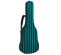 Borsa per chitarra impermeabile con cerniera morbida zaino per chitarra, basso acustico e classico folk chitarra elettrica banda nero verde