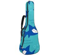 Borsa per chitarra impermeabile con cerniera morbida zaino per chitarra, chitarra acustica e classica folk chitarra elettrica Ocean Sea Shark Patern