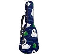 Borsa per chitarra impermeabile con cerniera morbida zaino per chitarra, chitarra acustica e classica folk chitarra elettrica Swan Swimming In The Lotus Pool Night
