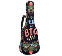 Borsa per chitarra impermeabile con cerniera morbida zaino per chitarra, chitarra acustica e classica folk chitarra elettrica viola citazione sogno grande