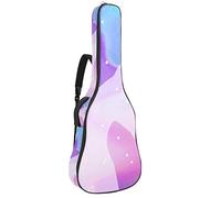 Borsa per chitarra impermeabile con cerniera morbida zaino per chitarra, chitarra acustica e classica folk chitarra elettrica Silhouette Unicorn viola misterioso