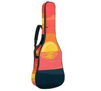 Borsa per chitarra impermeabile con cerniera morbida zaino per chitarra, chitarra acustica e classica folk chitarra elettrica fantastica spiaggia tramonto